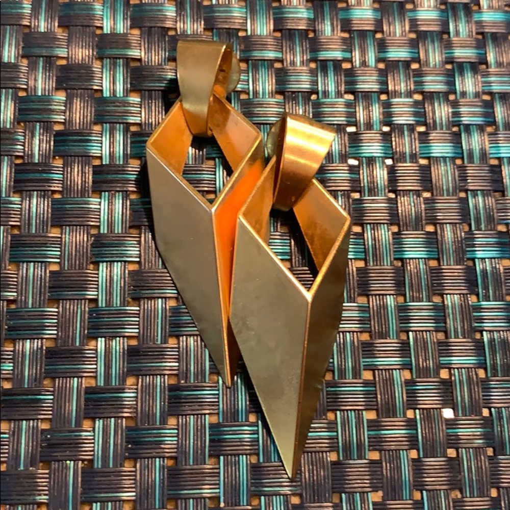 Substantial gold tone post earrings!